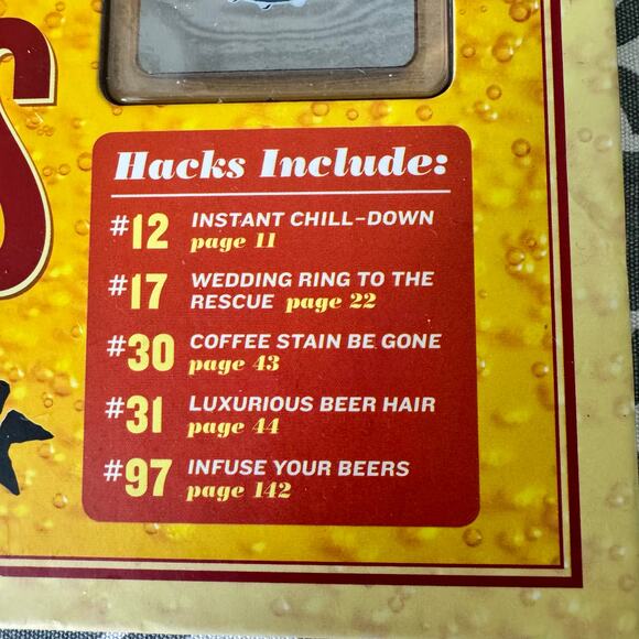 Beer Hacks Book Ben Robinson Tips Tricks bottle opener Gift Funny Gag New Dad - Picture 2 of 12